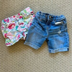 Gap Kids Floral and Denim Kids Shorts Set